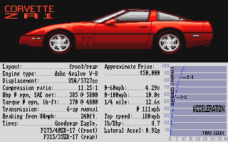 Test Drive II - Super Cars [datadisk] atari screenshot